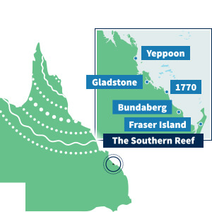 south great barrier reef tours map